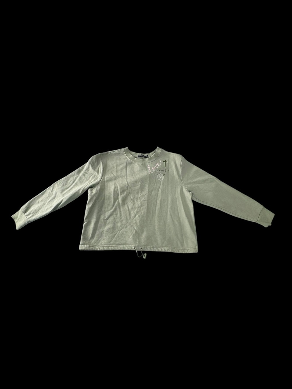 Women’s Fifth sun Long-Sleeve Graphic Top - Light Sage Green m